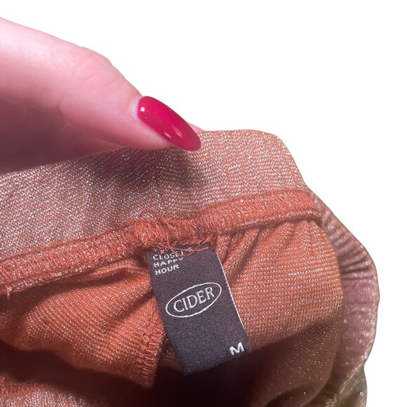 Cider Brown Glitter Wide-Leg Pants – Size Medium - Picture 7 of 7